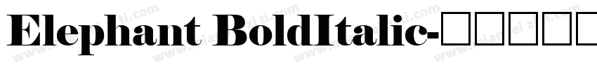 Elephant BoldItalic字体转换